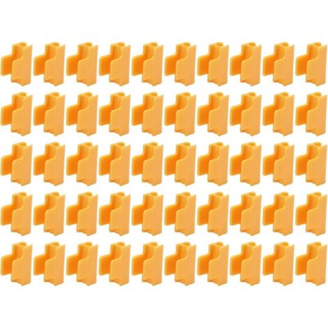 50Pcs Serre Pinces, Plastique Orange Film Boucle Clip pour 11mm Plant Stakes Serre Film Row Cover Filet Tunnel Hoop Clips