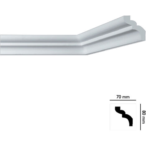 FDM Cornice esclusiva in legno Avia 50x50 cm - bianco e oro - Vetro  standard