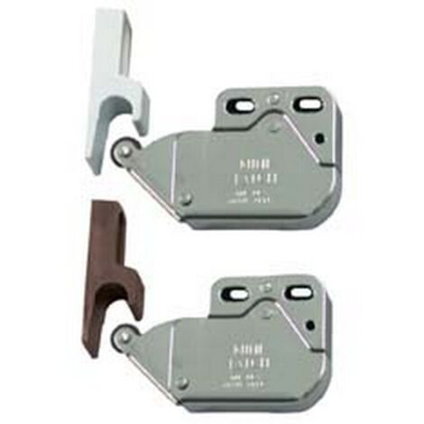 50PZ CRICCHETTO A SPINTA MINI LATCH CON RISCONTRO - mm.36x28x11 - marrone