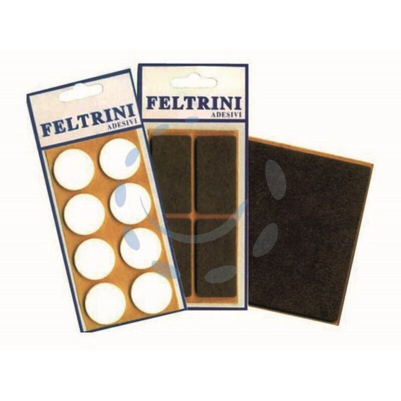 Image of 50PZ feltrini adesivi - quadri MM.100X100 colore marrone