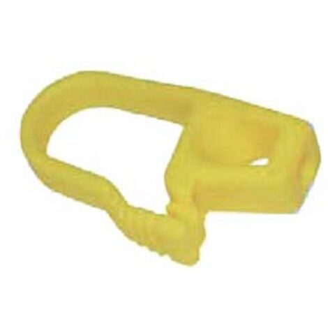 50PZ GANCIO SICURFIX IN PVC PER CORDA ELASTICA - mm.15x35x70h.