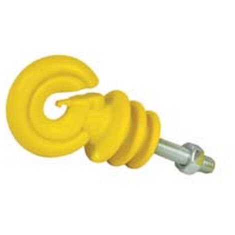 50PZ ISOLATORE ELETTRORECINZIONE CON VITE PER METALLO - gialli
