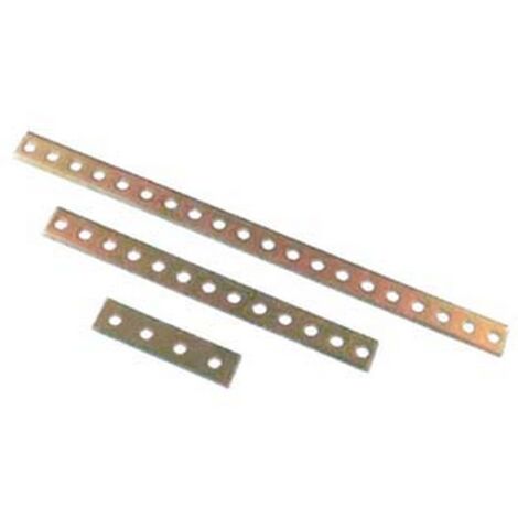 50PZ PIASTRINA DI GIUNZIONE FORATA ANGOLI DRITTI PESANTI - mm.100x20