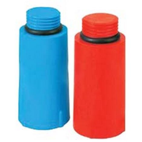 50PZ TAPPO PROVA IMPIANTI IN PEHD 1/2" - M 1/2" rosso