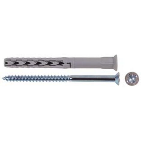 50PZ TASSELLO NYLON PROLUNGATO "SXRL WZ LS"  mm8x60 vite pozidrive  mm5,5x70