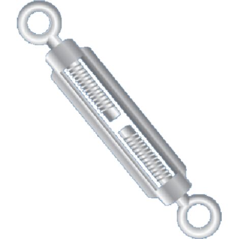 50PZ TENDITORE A DUE OCCHI PER FUNI mm. 6 (1/4)