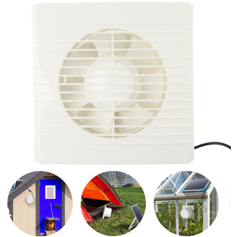 50W 6-Zoll-Solarventilator für den Außenbereich – Abluftventilator mit ABS-Schutzgitter, IP67 für Gewächshäuser und Tierställe