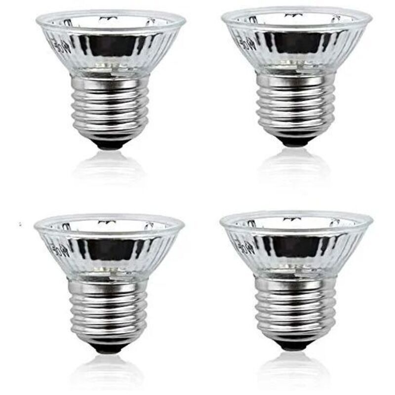 50W E27 Lampe Chauffante UVA+UVB Ampoule à Spectre Complet Dimmable 220-240V Bronzer Ampoule pour Reptiles Amphibiens Lézard (Lot de 4, Blanc Chaud