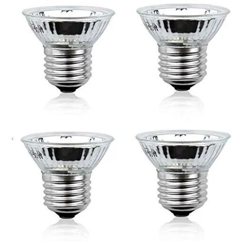 50W E27 Lampe Chauffante uva+uvb Ampoule à Spectre Complet Dimmable 220-240V Bronzer Ampoule pour Reptiles Amphibiens Lézard (Lot de 4, Blanc Chaud