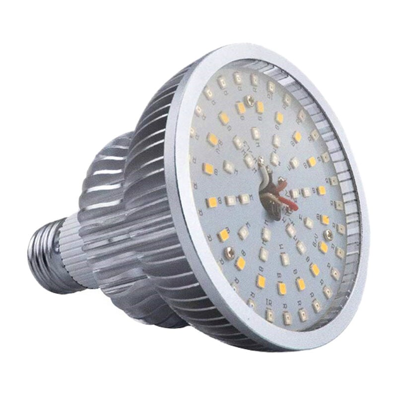 50W Full Spectrum Plant Cultiver Led Ampoules TéLéCommande Dimmable Phyto Lampe avec Minuterie E26 une Effet de Serre Tente de Lunettes Sans