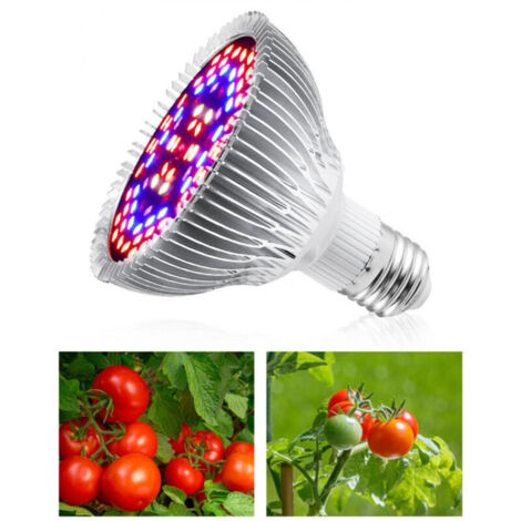 50W Full Spectrum Plant Lamp Bulb, E27 Base, 78 LED Beads, Good Heat Dissipation, Grow Light Bulb for Greenhouses and Vegetable Seedlings, AC85-265V, DUBUNS
