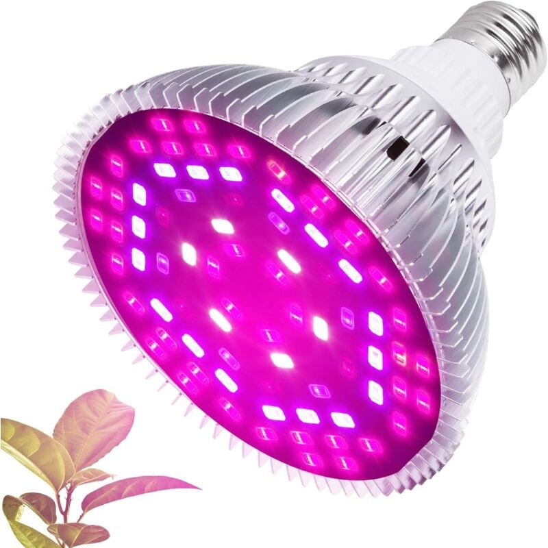 50W led Plant Light E27 Grow Light Full Spectrum 78pcs led Full Spectrum Plant Light Eclairage pour plantes hydroponiques d'intérieur, jardin de