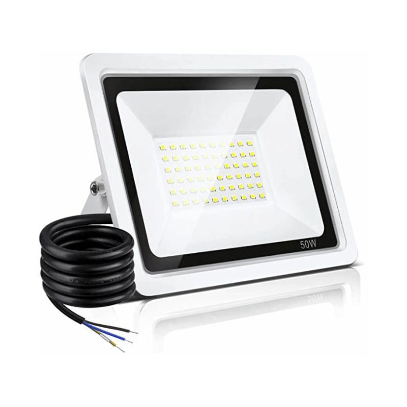 Image of 50W Outdoor led Flood Light, IP66 Waterproof Outdoor led Spotlight 6500K, Super Bright 10000LM White led Outdoor Flood Light for Garden, Garage,
