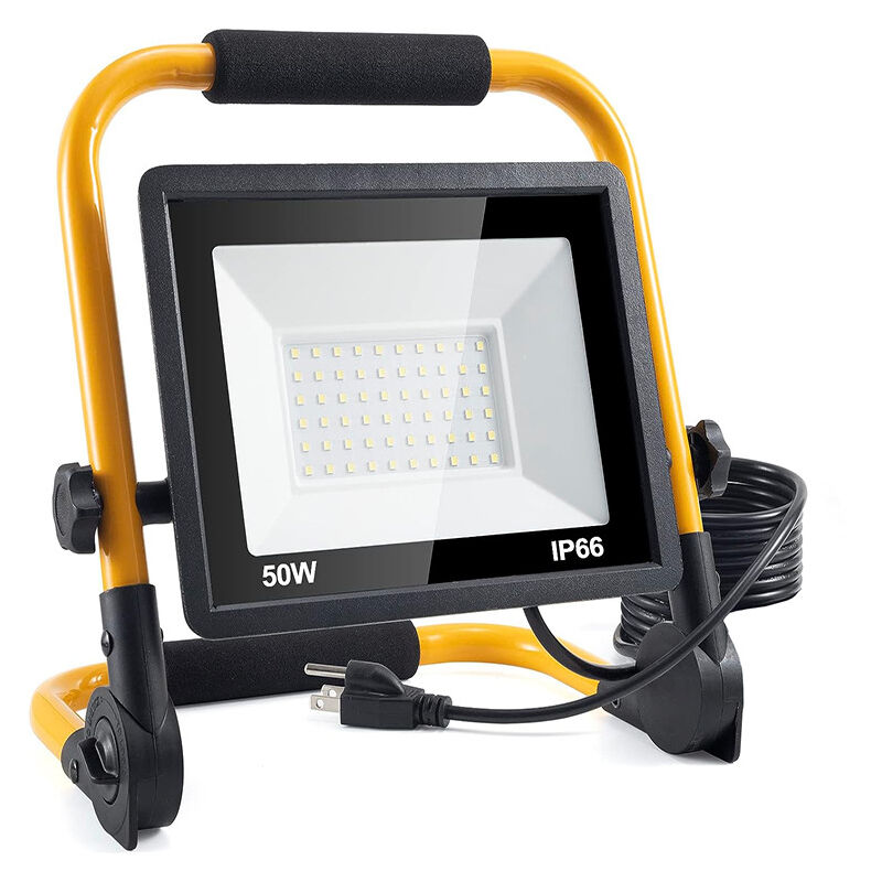 50W Projecteur LED, 5000LM Super Brillant Projecteur LED Extérieur IP66 Etanche LED Projecteur, Éclairage de Sécurité Extérieur pour Terrains,
