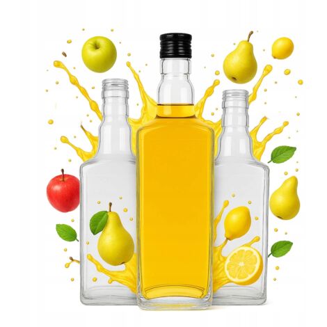 50x Bottiglia di vetro WHISKY 500ml per liquore Whisky Vino Liquori Olio Alcol