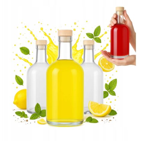 50X BOTTIGLIA TADEK 500 ml + tappo di sughero LIQUORE AL CHIARO DI LUNA