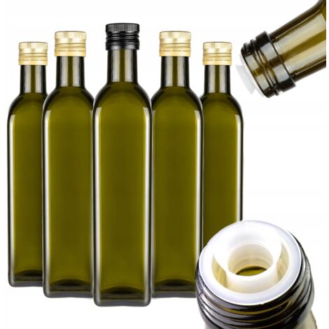 50x Bottiglie MARASCA 500ml con DISPENSER per olio d'oliva