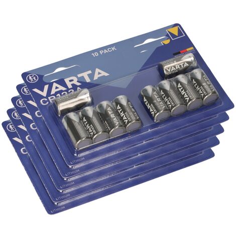 50x CR123A Varta Batterie Lithium 3V Photo Blister