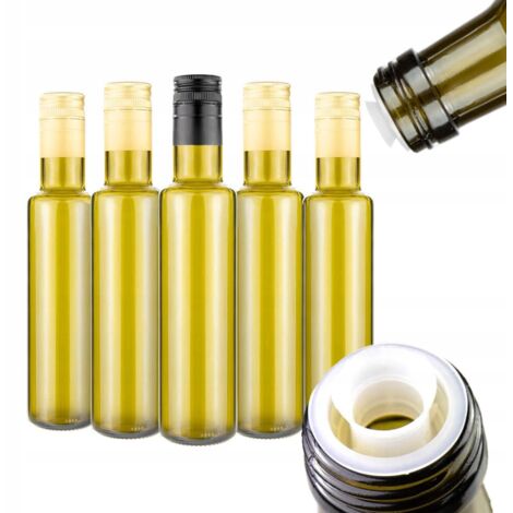 50x DORICA OLIVE 250ml Flaschen mit Spender, Dunkelglas