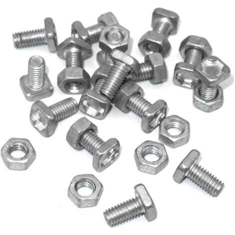 50X Hammerkopfschrauben mit Muttern Gewächshaus Schrauben Aluminium Gewächshaus Zubehör Schrauben Teile