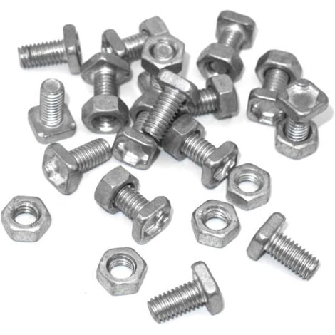 SWYEOOT 50X Hammerkopfschrauben mit Muttern Gewächshaus Schrauben Aluminium Gewächshaus Zubehör Schrauben Teile