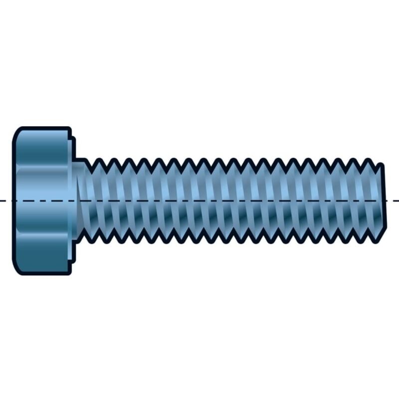 Qualfast M16X50 Hex Head Set Screw bzp (GR-8.8)- you get 5