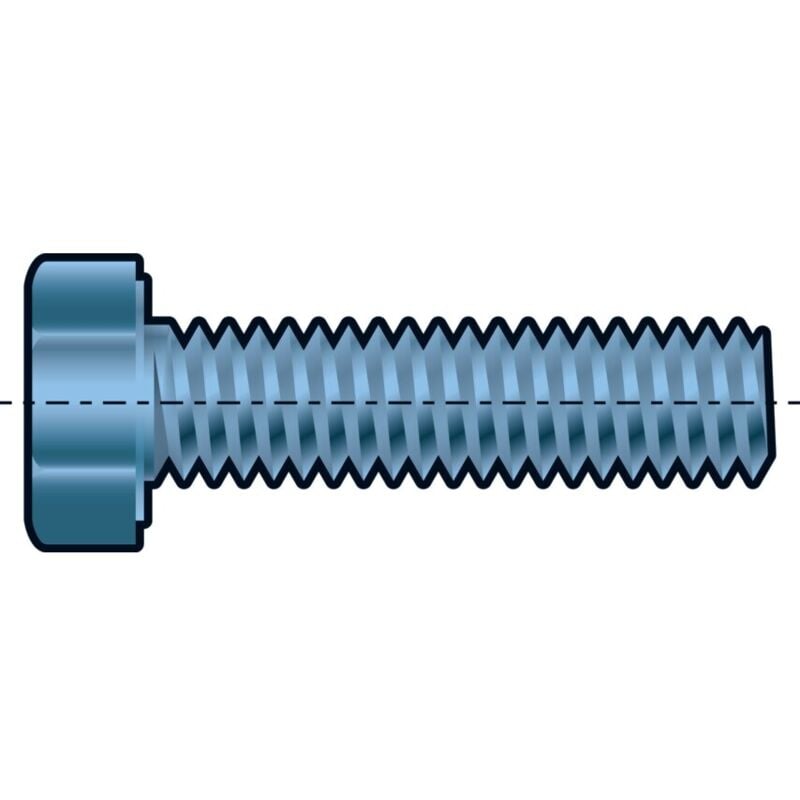 Qualfast M4X12 Hex Head Set Screw BZP (GR-8.8)- you get 100