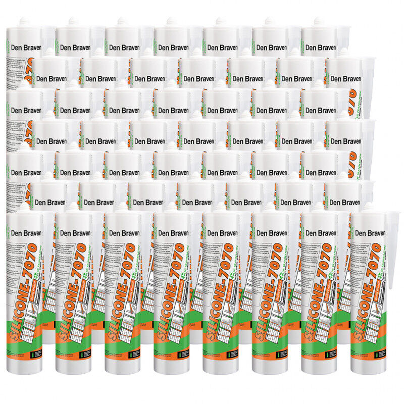 50x Mastic Silicone neutre 300ml 7070 Plus (noir) - Couleur : Noir - Den Braven