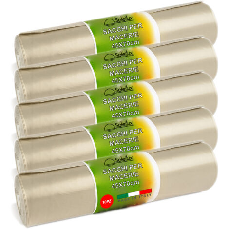50X Sacchi per Macerie Edilizia 45x70 centimetri - Resistenti Sacchetti di Plastica per Calcinacci, Segatura, Detriti e Rifiuti Edili - Sacchi Robusti e Versatili