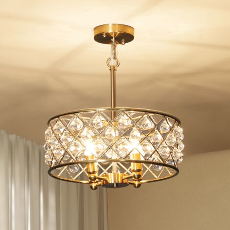 51 Crystallite Four-Bulb Chandelier - Gold-Tone