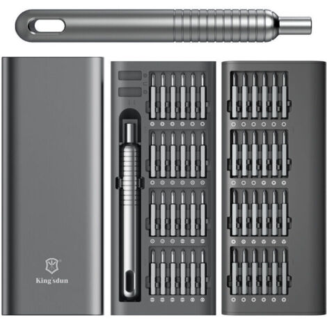 51 en 1 Set de Tournevis de Précision, Set de Tournevis Portable avec 48 Embouts Magnétiques Tournevis Torx Hex Pour Téléphone, Ordinateur Portable, PC, Montre, Lunettes