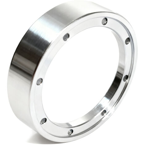 51 mm argentAnneau de réception de poudre magnétique à huit aimants avec anneau anti-éclaboussures magnétique, accessoires pour récepteur et distributeur de poudre 51/53/58 mm