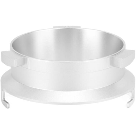 51-mm-Dosiertrichter aus Aluminiumlegierung für gemahlenen Kaffee, kompatibel mit DeLonghi Serie 9 (9335, 9155, 9355, 9665), Silber