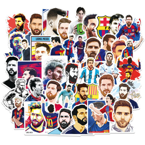 51 Stück Messi/Messi Graffiti-Aufkleber für Koffer, Laptop, Motorrad