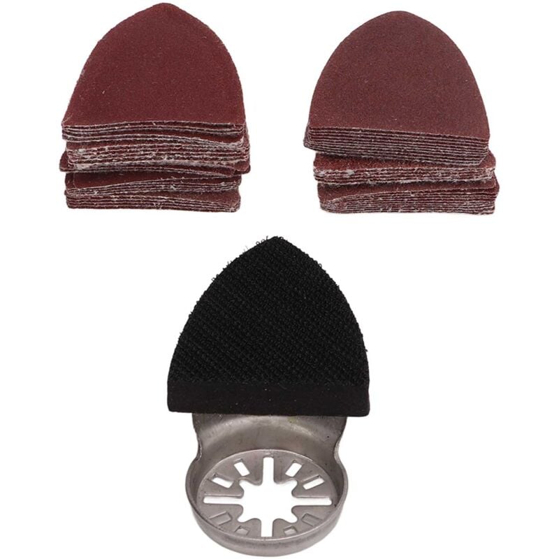 Image of 51-teiliges Set aus oszillierendem Schleifpapier und Schleifpads mit dreieckigen Klettverschlüssen