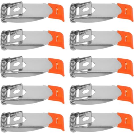 51 x 18 mm, 10 Stück Federklemmen für Downlights, Stahlfederhalterungen, Deckenleuchten, Paneelleuchten, LED-Deckenleuchten, Paneellampenclips, Zubehör für Einbauleuchten, Orange