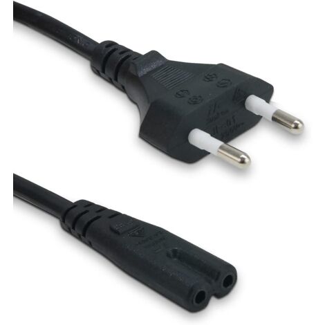 - 51130 - Cordon d'alimentation Bipolaire - 1,2 m - Noir