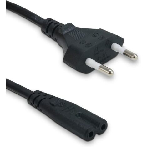 - 51130 - Cordon d'alimentation Bipolaire - 1,2 m - Noir