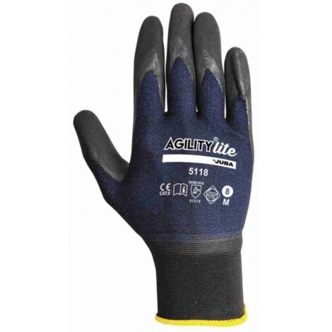 5118/10 GUANTE NYLON/ELASTANO RECUBIERTO DE NITRILO FOAM NFT. SIN COSTURAS. PUÑO - JUBA