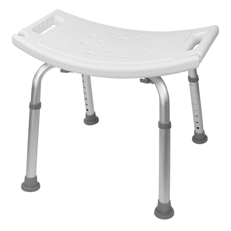Chaise de douche - hauteur réglable - blanc - 51×39×60.5cm - Blanc