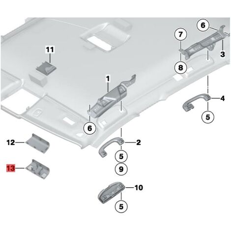 51448036236 Auto-Leselicht-Abdeckung für X1 E84 3' E91 2005–2015, Schiebedach-Dachlampen-Schalterkappe 514471