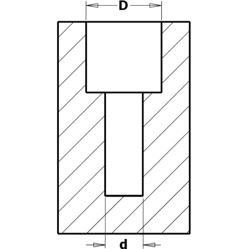 515.412.11 Foratore Portapunta Hw Z2+2 S=10x25 D=4/12 Lt=60 Dx