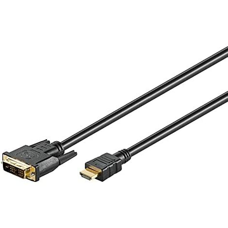 51580 Cable Goobay DVI-D vers HDMI 2m M/M (Noir)
