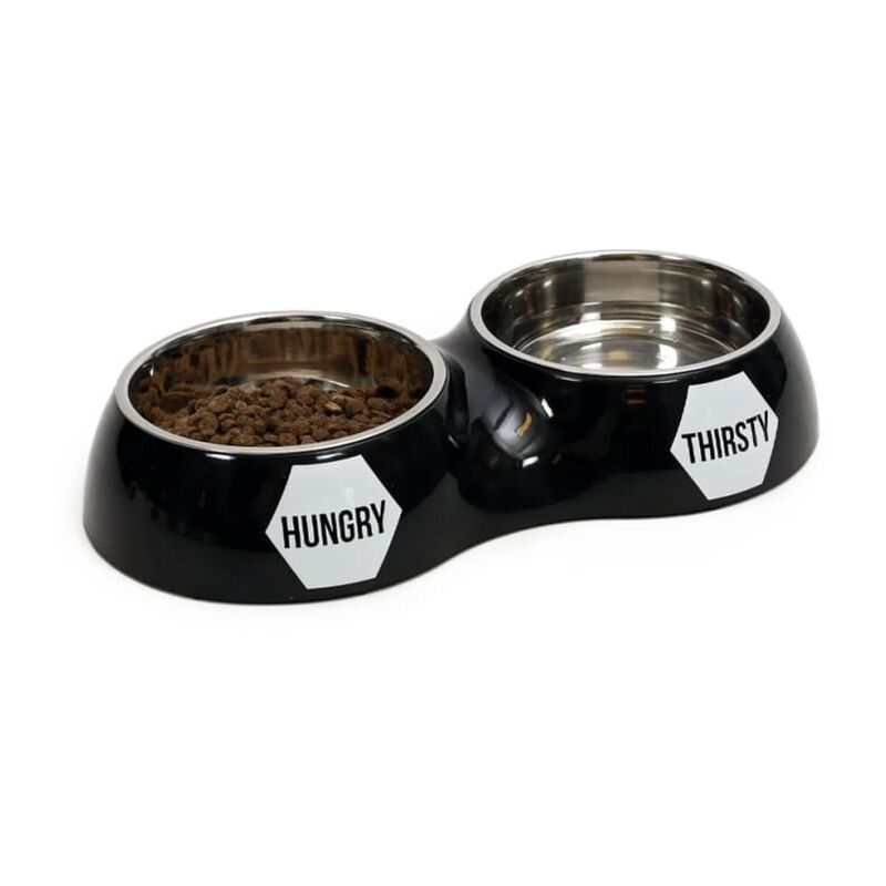 

Comedero y Bebedero L Negro 2x750 ml - Negro - 51degrees North