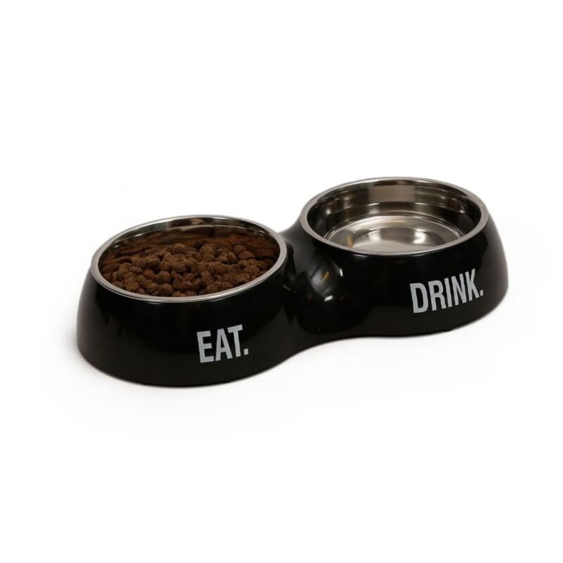 

Comedero y Bebedero M Negro 2x350 ml - Negro - 51degrees North