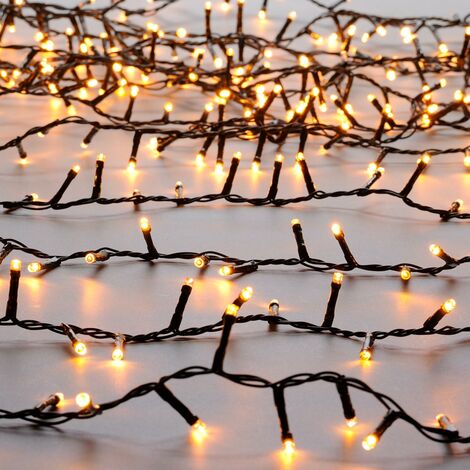 5.1m Warm White LED Christmas Fairy String Lights Indoor Outdoor Tree Decoration
