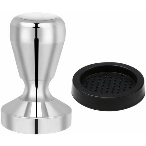 51mm Tamper, 58mm Silikonmatte, 304 Edelstahl Espresso Tamper für Siebträger Kaffeemaschine, intensiver Kaffeegenuss durch Espresso Tamper