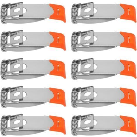51x18mm 10 Pièces Downlight Pince À Ressort Luminaires Ressort En Acier Plafonniers Panneau Lumineux Luminaires LED Plafonnier Panneau Lampe Clips Accessoires D'Éclairage Encastrés Orange