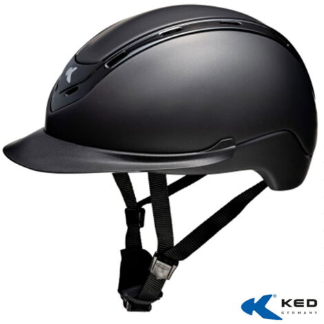 52-58 cm, nero opaco: Casco da equitazione KED NOMIC regolabile omologato VG1 OPACO