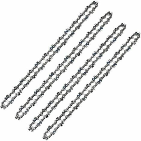 52-gliedrige Kettensägenkette, 3/8" LP Teilung, 0,50" (1,3 mm) Treibgliedstärke, rückschlagarm, 4er-Pack 52-gliedrige Antriebsketten für 14" (35 cm) Führungsschienen – LA